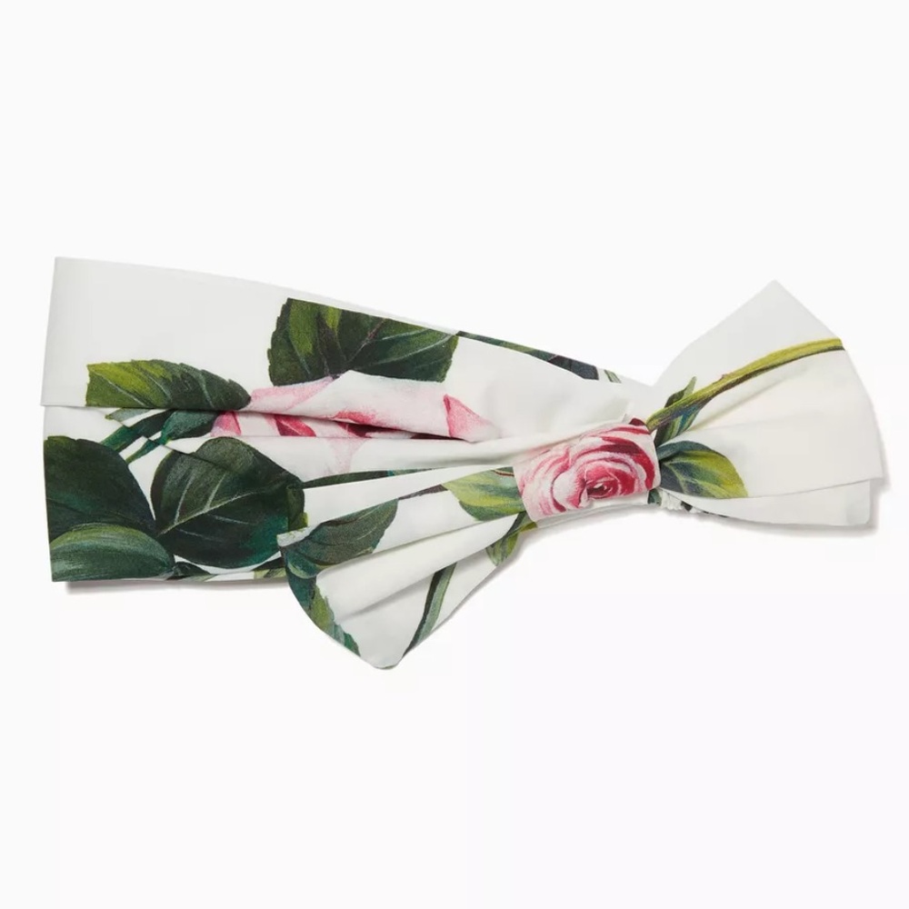 Dolce & Gabbana White and Pink Hair Bow